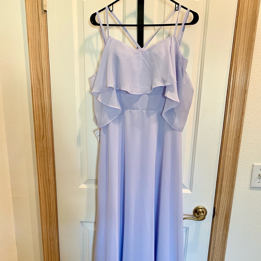 Lavender chiffon bridesmaid dress